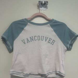 Vancouver Blue and White Women's Top size: Large